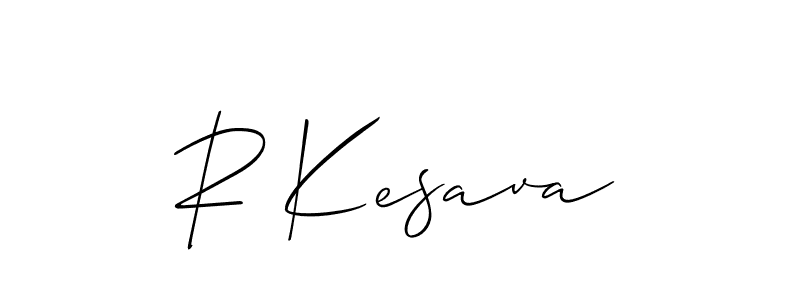 Use a signature maker to create a handwritten signature online. With this signature software, you can design (Allison_Script) your own signature for name R Kesava. R Kesava signature style 2 images and pictures png