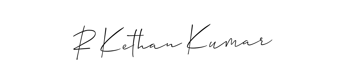 R Kethan Kumar stylish signature style. Best Handwritten Sign (Allison_Script) for my name. Handwritten Signature Collection Ideas for my name R Kethan Kumar. R Kethan Kumar signature style 2 images and pictures png