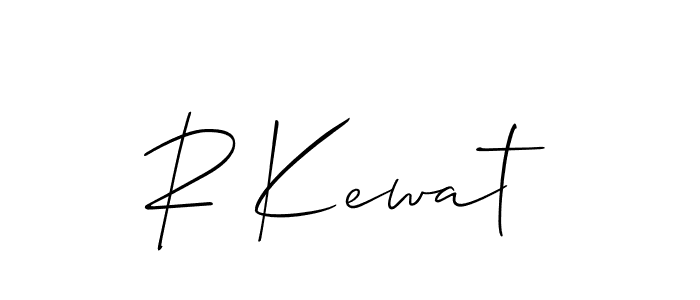 How to make R Kewat name signature. Use Allison_Script style for creating short signs online. This is the latest handwritten sign. R Kewat signature style 2 images and pictures png