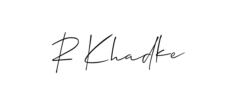 How to Draw R Khadke signature style? Allison_Script is a latest design signature styles for name R Khadke. R Khadke signature style 2 images and pictures png
