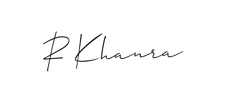 Also we have R Khanra name is the best signature style. Create professional handwritten signature collection using Allison_Script autograph style. R Khanra signature style 2 images and pictures png