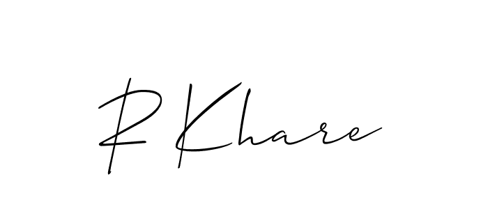 How to Draw R Khare signature style? Allison_Script is a latest design signature styles for name R Khare. R Khare signature style 2 images and pictures png