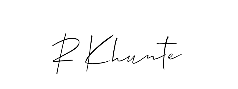 Here are the top 10 professional signature styles for the name R Khunte. These are the best autograph styles you can use for your name. R Khunte signature style 2 images and pictures png