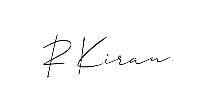 It looks lik you need a new signature style for name R Kiran. Design unique handwritten (Allison_Script) signature with our free signature maker in just a few clicks. R Kiran signature style 2 images and pictures png