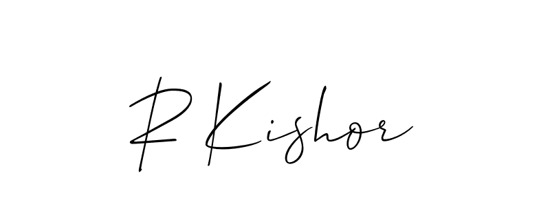 Here are the top 10 professional signature styles for the name R Kishor. These are the best autograph styles you can use for your name. R Kishor signature style 2 images and pictures png