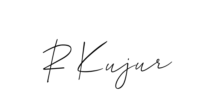 Best and Professional Signature Style for R Kujur. Allison_Script Best Signature Style Collection. R Kujur signature style 2 images and pictures png