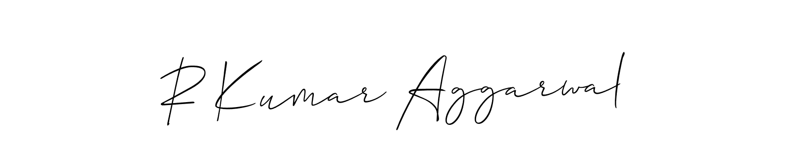How to make R Kumar Aggarwal signature? Allison_Script is a professional autograph style. Create handwritten signature for R Kumar Aggarwal name. R Kumar Aggarwal signature style 2 images and pictures png