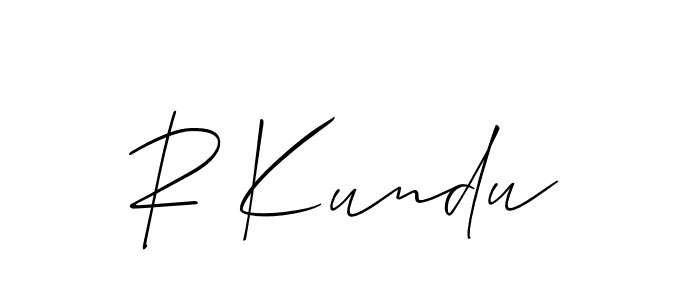 How to Draw R Kundu signature style? Allison_Script is a latest design signature styles for name R Kundu. R Kundu signature style 2 images and pictures png