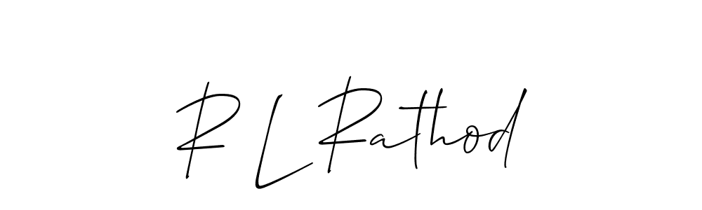 Design your own signature with our free online signature maker. With this signature software, you can create a handwritten (Allison_Script) signature for name R L Rathod. R L Rathod signature style 2 images and pictures png