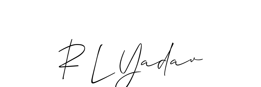 It looks lik you need a new signature style for name R L Yadav. Design unique handwritten (Allison_Script) signature with our free signature maker in just a few clicks. R L Yadav signature style 2 images and pictures png