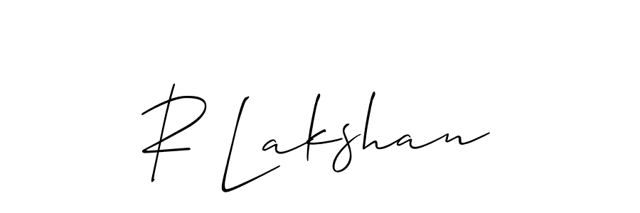 Create a beautiful signature design for name R Lakshan. With this signature (Allison_Script) fonts, you can make a handwritten signature for free. R Lakshan signature style 2 images and pictures png