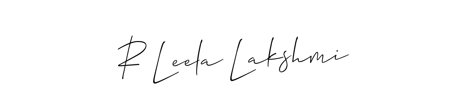 Once you've used our free online signature maker to create your best signature Allison_Script style, it's time to enjoy all of the benefits that R Leela Lakshmi name signing documents. R Leela Lakshmi signature style 2 images and pictures png