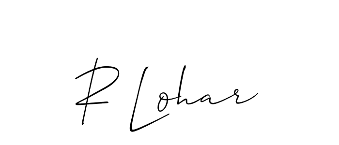 You should practise on your own different ways (Allison_Script) to write your name (R Lohar) in signature. don't let someone else do it for you. R Lohar signature style 2 images and pictures png