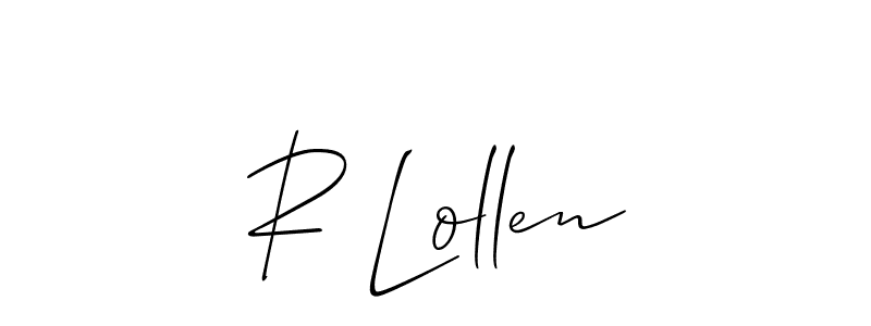 Make a beautiful signature design for name R Lollen. With this signature (Allison_Script) style, you can create a handwritten signature for free. R Lollen signature style 2 images and pictures png