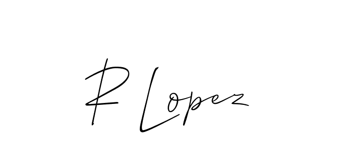 Here are the top 10 professional signature styles for the name R Lopez. These are the best autograph styles you can use for your name. R Lopez signature style 2 images and pictures png