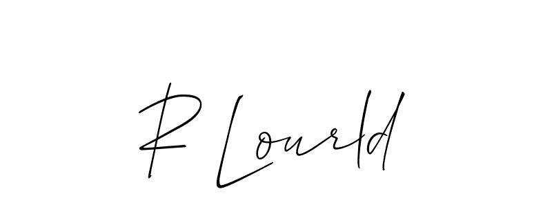Design your own signature with our free online signature maker. With this signature software, you can create a handwritten (Allison_Script) signature for name R Lourld. R Lourld signature style 2 images and pictures png