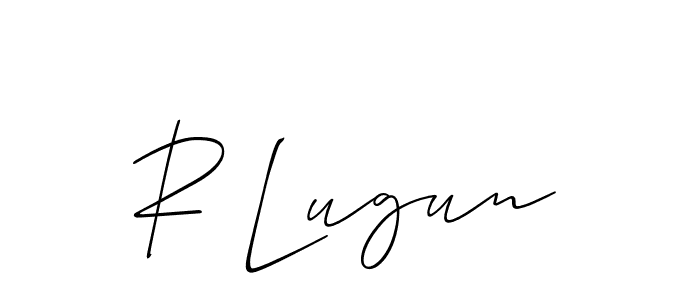 Make a beautiful signature design for name R Lugun. Use this online signature maker to create a handwritten signature for free. R Lugun signature style 2 images and pictures png