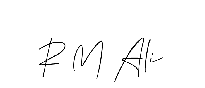 Make a beautiful signature design for name R M Ali. With this signature (Allison_Script) style, you can create a handwritten signature for free. R M Ali signature style 2 images and pictures png