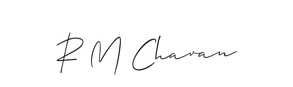 Make a beautiful signature design for name R M Chavan. With this signature (Allison_Script) style, you can create a handwritten signature for free. R M Chavan signature style 2 images and pictures png