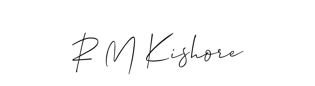How to Draw R M Kishore signature style? Allison_Script is a latest design signature styles for name R M Kishore. R M Kishore signature style 2 images and pictures png
