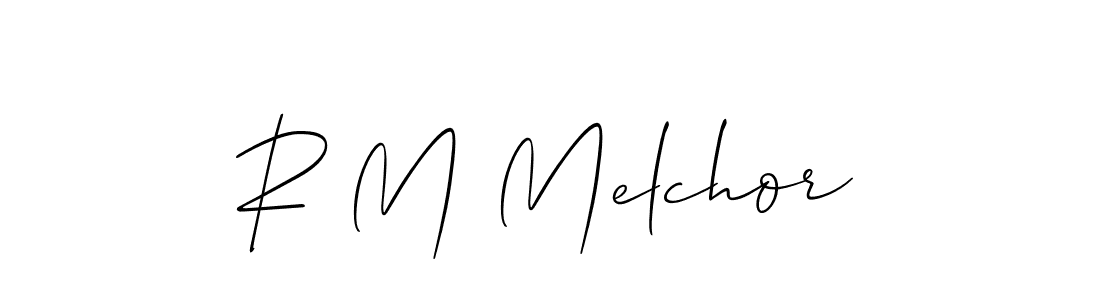 How to Draw R M Melchor signature style? Allison_Script is a latest design signature styles for name R M Melchor. R M Melchor signature style 2 images and pictures png