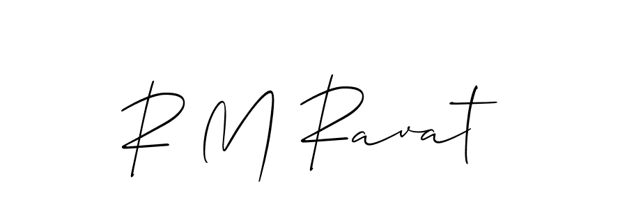 if you are searching for the best signature style for your name R M Ravat. so please give up your signature search. here we have designed multiple signature styles  using Allison_Script. R M Ravat signature style 2 images and pictures png