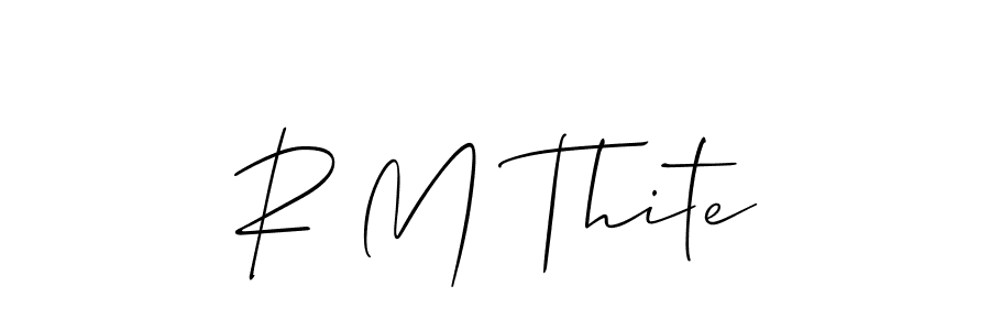 Design your own signature with our free online signature maker. With this signature software, you can create a handwritten (Allison_Script) signature for name R M Thite. R M Thite signature style 2 images and pictures png