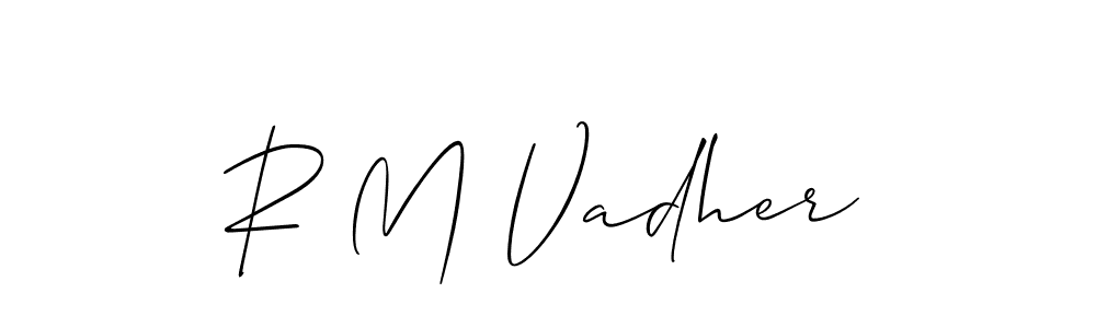 R M Vadher stylish signature style. Best Handwritten Sign (Allison_Script) for my name. Handwritten Signature Collection Ideas for my name R M Vadher. R M Vadher signature style 2 images and pictures png