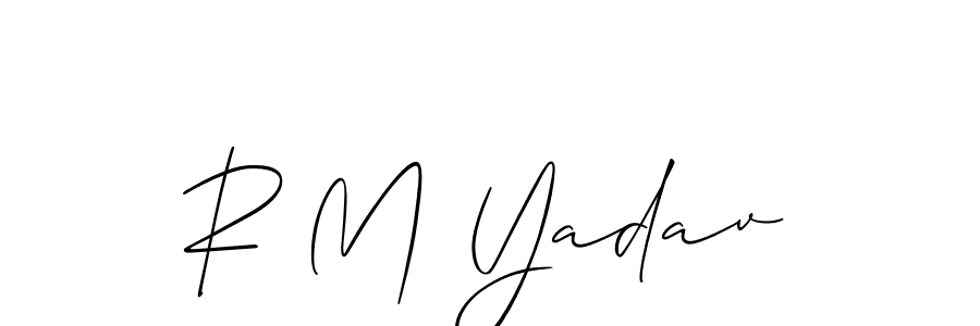 R M Yadav stylish signature style. Best Handwritten Sign (Allison_Script) for my name. Handwritten Signature Collection Ideas for my name R M Yadav. R M Yadav signature style 2 images and pictures png