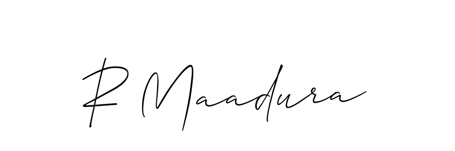 Once you've used our free online signature maker to create your best signature Allison_Script style, it's time to enjoy all of the benefits that R Maadura name signing documents. R Maadura signature style 2 images and pictures png