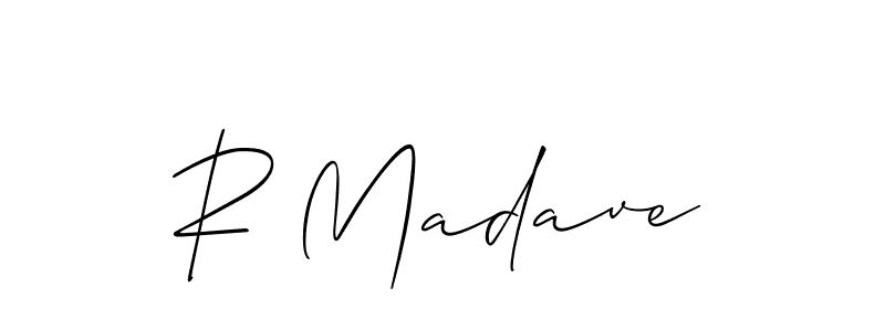 How to Draw R Madave signature style? Allison_Script is a latest design signature styles for name R Madave. R Madave signature style 2 images and pictures png