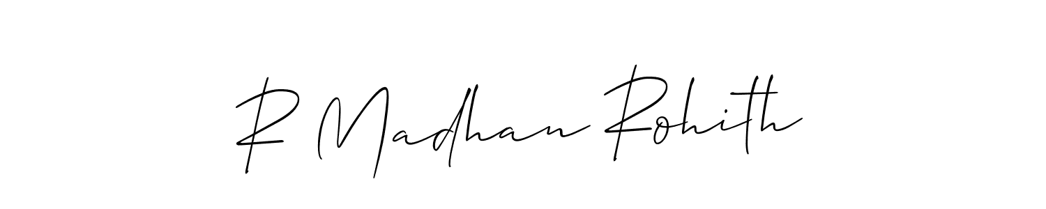 Also we have R Madhan Rohith name is the best signature style. Create professional handwritten signature collection using Allison_Script autograph style. R Madhan Rohith signature style 2 images and pictures png
