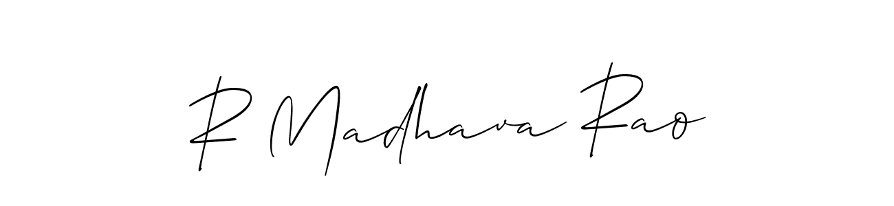 This is the best signature style for the R Madhava Rao name. Also you like these signature font (Allison_Script). Mix name signature. R Madhava Rao signature style 2 images and pictures png