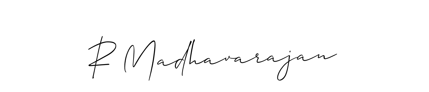 Also we have R Madhavarajan name is the best signature style. Create professional handwritten signature collection using Allison_Script autograph style. R Madhavarajan signature style 2 images and pictures png