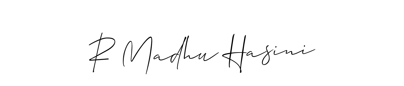 Best and Professional Signature Style for R Madhu Hasini. Allison_Script Best Signature Style Collection. R Madhu Hasini signature style 2 images and pictures png