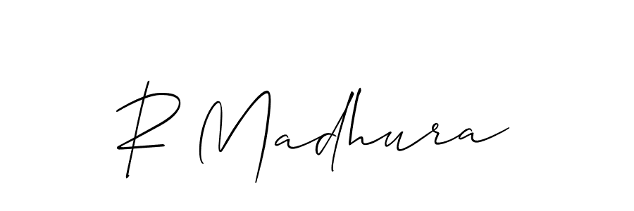 You can use this online signature creator to create a handwritten signature for the name R Madhura. This is the best online autograph maker. R Madhura signature style 2 images and pictures png