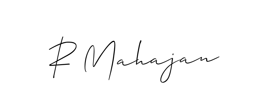 Use a signature maker to create a handwritten signature online. With this signature software, you can design (Allison_Script) your own signature for name R Mahajan. R Mahajan signature style 2 images and pictures png