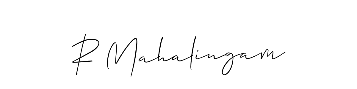 Make a short R Mahalingam signature style. Manage your documents anywhere anytime using Allison_Script. Create and add eSignatures, submit forms, share and send files easily. R Mahalingam signature style 2 images and pictures png