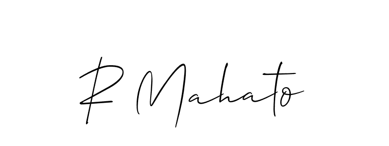 How to make R Mahato signature? Allison_Script is a professional autograph style. Create handwritten signature for R Mahato name. R Mahato signature style 2 images and pictures png