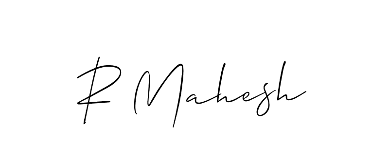Use a signature maker to create a handwritten signature online. With this signature software, you can design (Allison_Script) your own signature for name R Mahesh. R Mahesh signature style 2 images and pictures png