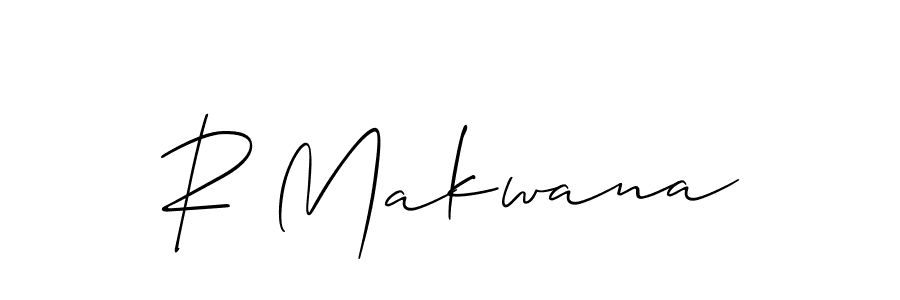 if you are searching for the best signature style for your name R Makwana. so please give up your signature search. here we have designed multiple signature styles  using Allison_Script. R Makwana signature style 2 images and pictures png