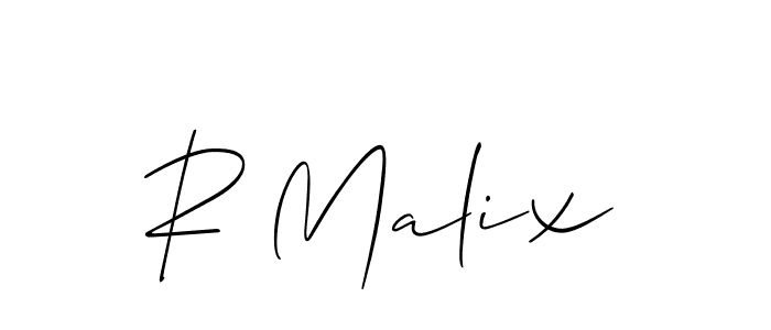 How to Draw R Malix signature style? Allison_Script is a latest design signature styles for name R Malix. R Malix signature style 2 images and pictures png