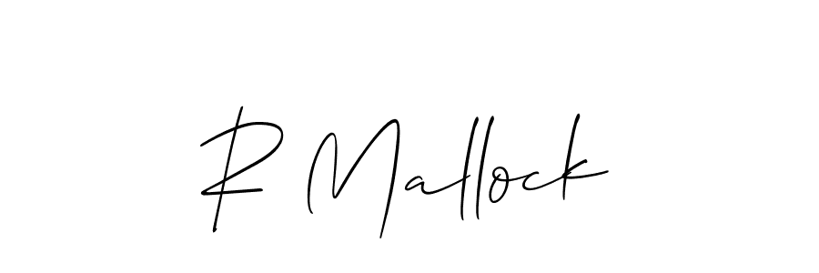 How to make R Mallock name signature. Use Allison_Script style for creating short signs online. This is the latest handwritten sign. R Mallock signature style 2 images and pictures png