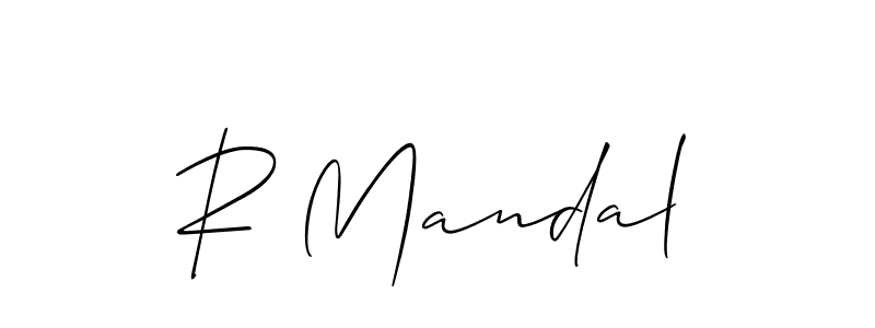 Also we have R Mandal name is the best signature style. Create professional handwritten signature collection using Allison_Script autograph style. R Mandal signature style 2 images and pictures png