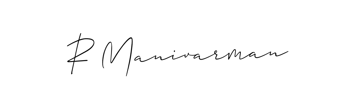 It looks lik you need a new signature style for name R Manivarman. Design unique handwritten (Allison_Script) signature with our free signature maker in just a few clicks. R Manivarman signature style 2 images and pictures png