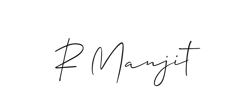 Design your own signature with our free online signature maker. With this signature software, you can create a handwritten (Allison_Script) signature for name R Manjit. R Manjit signature style 2 images and pictures png