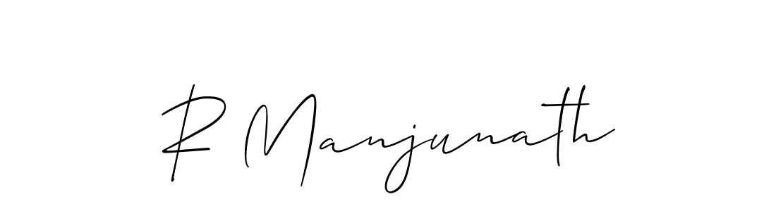 You should practise on your own different ways (Allison_Script) to write your name (R Manjunath) in signature. don't let someone else do it for you. R Manjunath signature style 2 images and pictures png