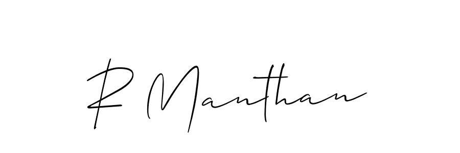 How to make R Manthan signature? Allison_Script is a professional autograph style. Create handwritten signature for R Manthan name. R Manthan signature style 2 images and pictures png