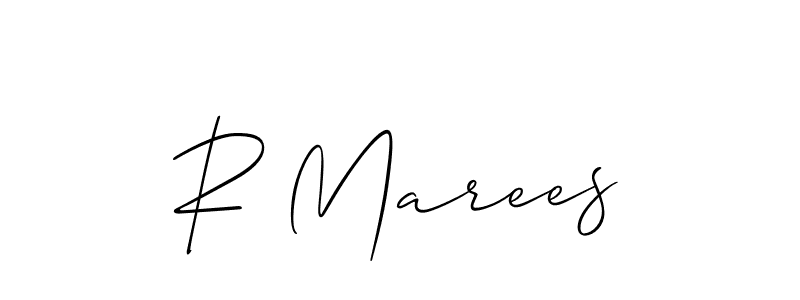 if you are searching for the best signature style for your name R Marees. so please give up your signature search. here we have designed multiple signature styles  using Allison_Script. R Marees signature style 2 images and pictures png