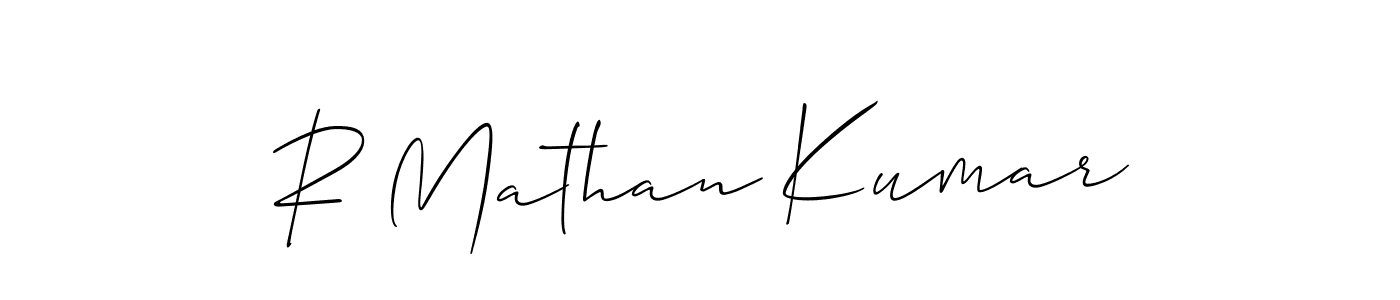 It looks lik you need a new signature style for name R Mathan Kumar. Design unique handwritten (Allison_Script) signature with our free signature maker in just a few clicks. R Mathan Kumar signature style 2 images and pictures png